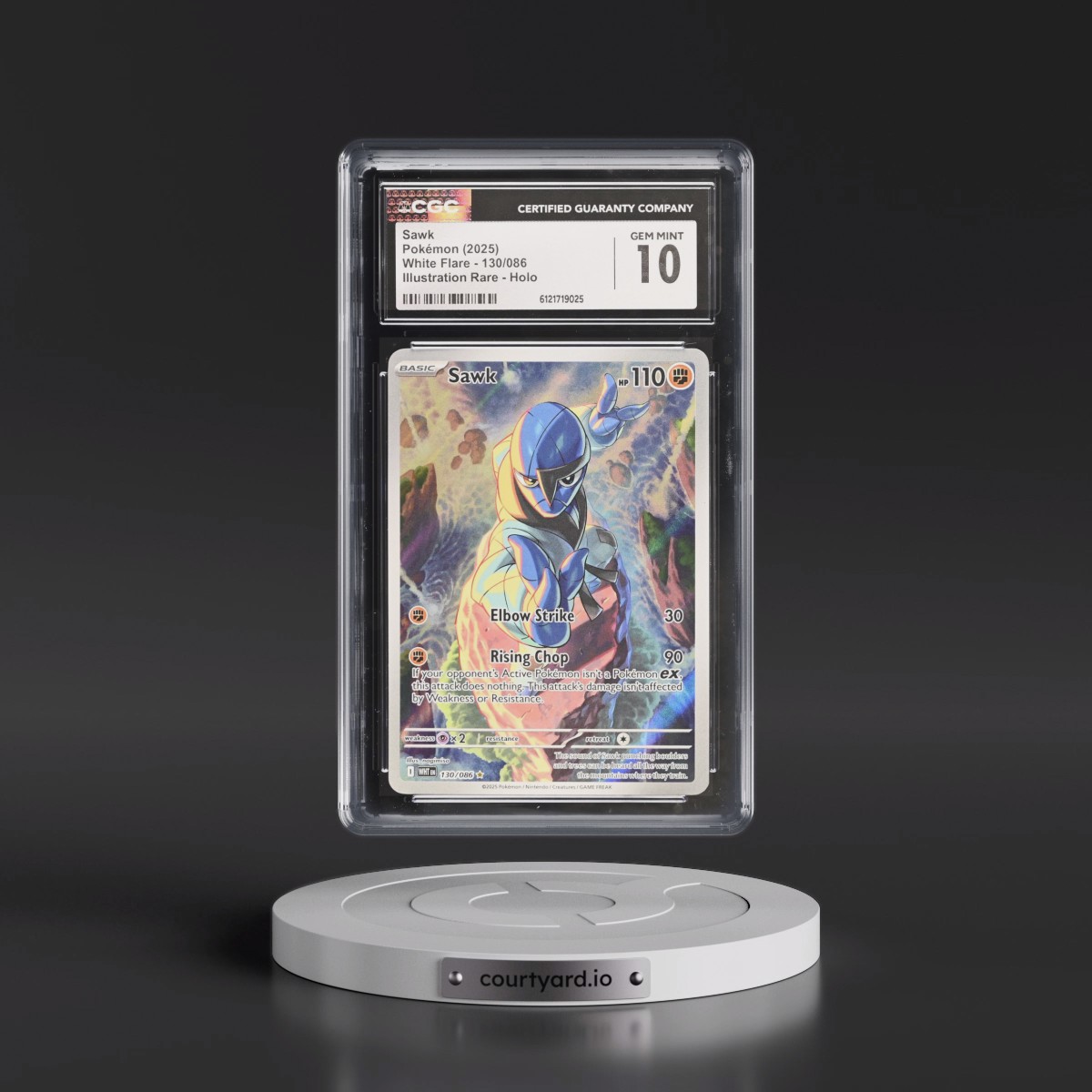 2025 White Flare - WHT EN #130/086 Sawk - Illustration Rare Holo (CGC 10 GEM MINT)