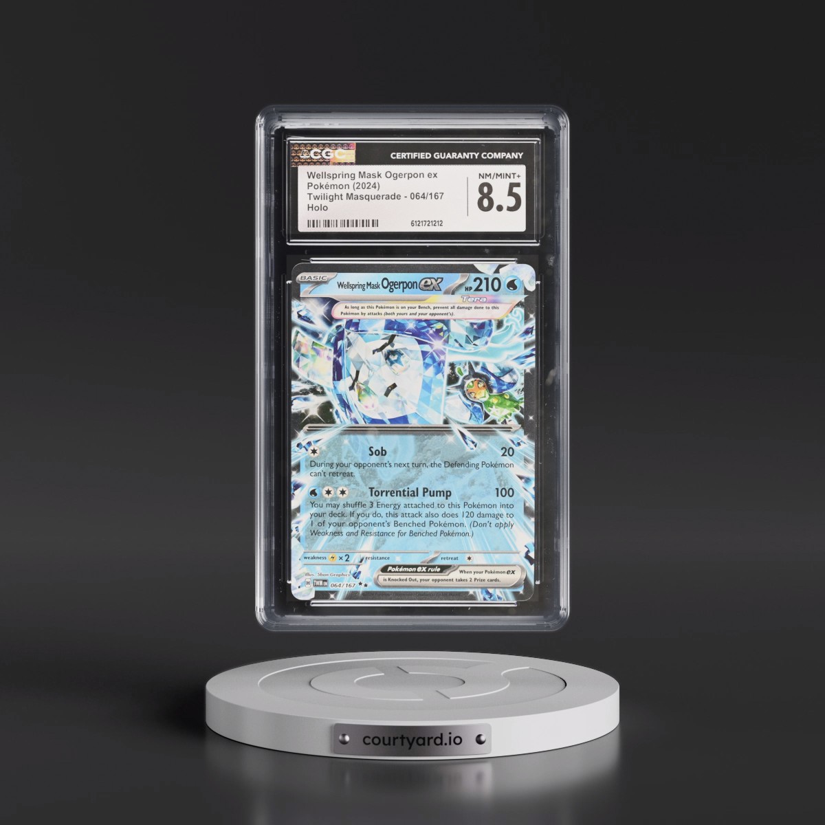 2024 Twilight Masquerade - TWM EN #064/167 Wellspring Mask Ogerpon ex - Holo (CGC 8.5 NM-MT+)