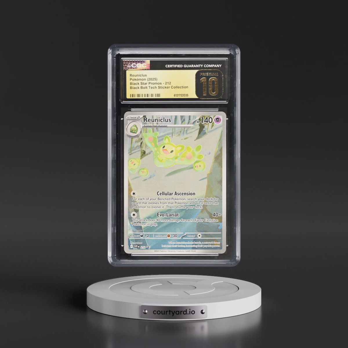 2023 Black Star Promos - Scarlet & Violet SVP EN #212 Reuniclus - Black Bolt Tech Sticker Collection (Holo) (CGC 10 PRISTINE)