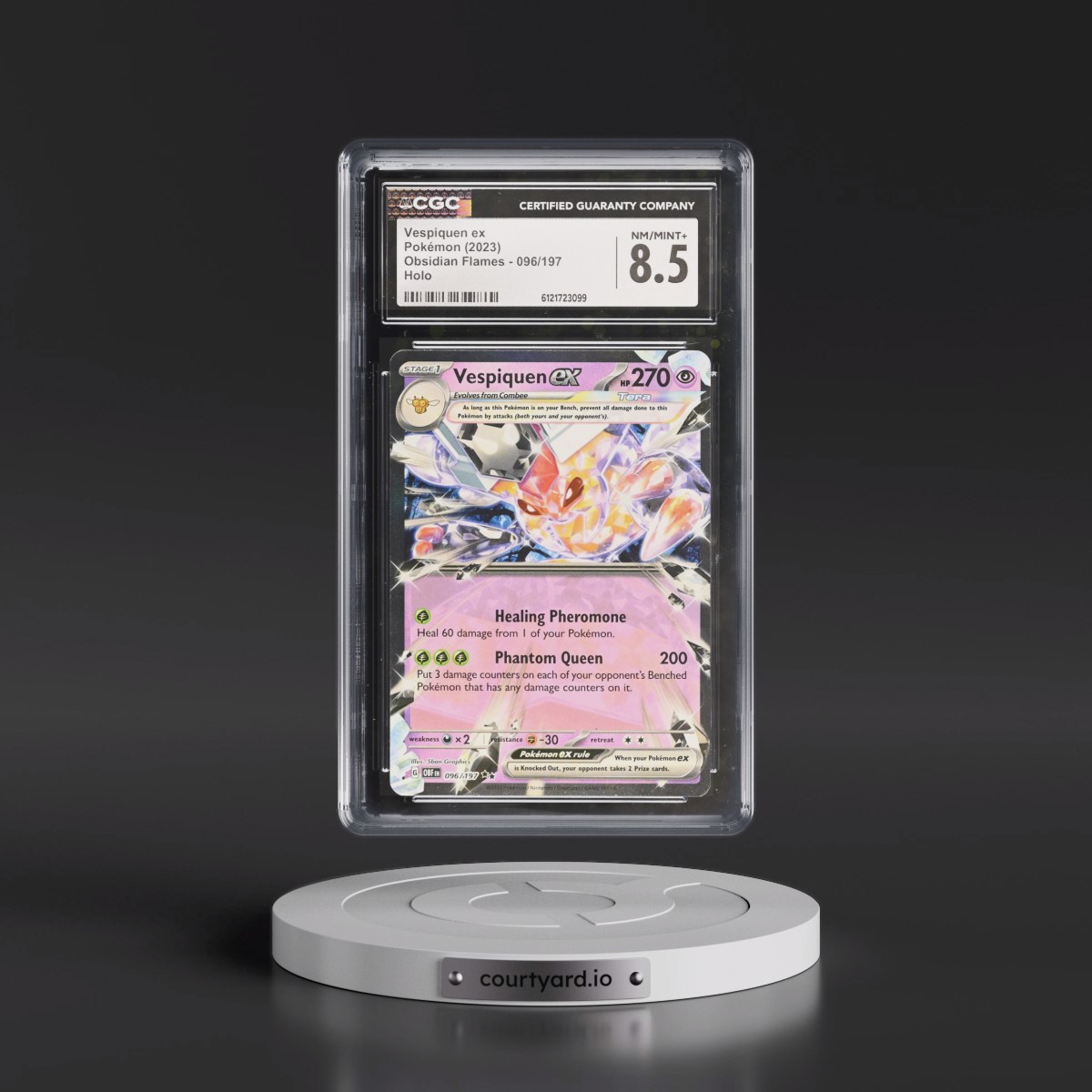 2023 Obsidian Flames - OBF EN #096/197 Vespiquen ex - Holo (CGC 8.5 NM-MT+)