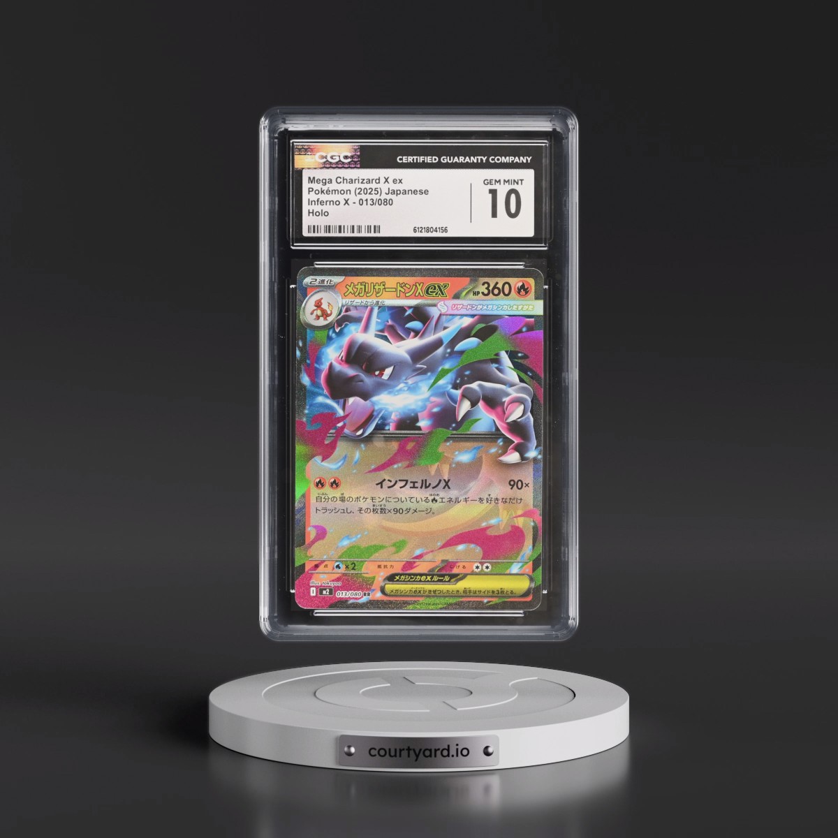 2025 Inferno X - M2 #013/080 Mega Charizard X ex - Holo (CGC 10 GEM MINT)
