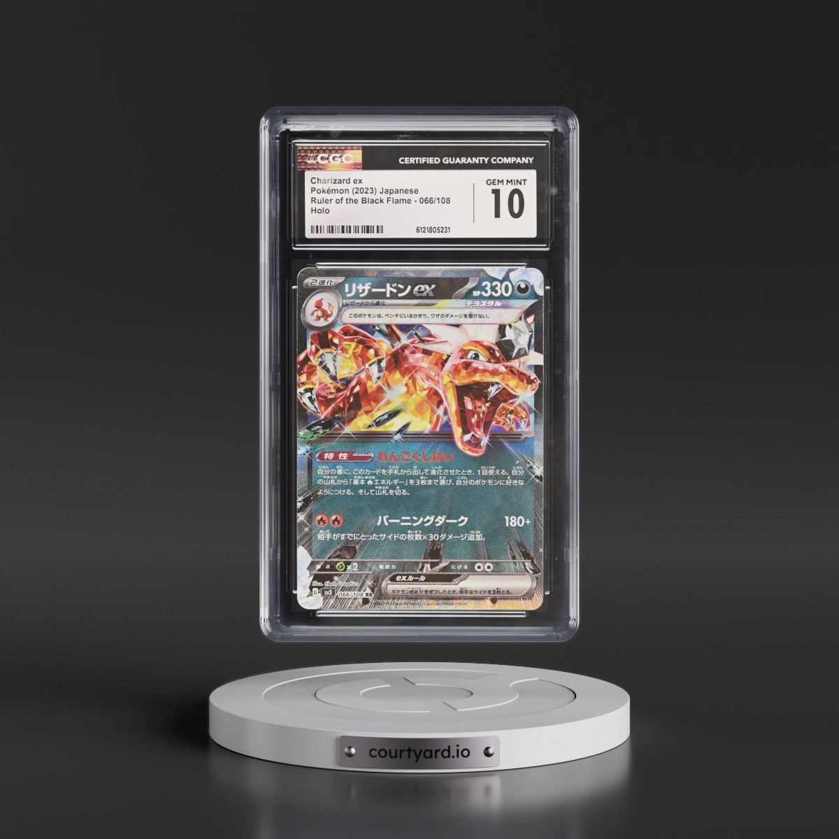 2023 Ruler of the Black Flame #066/108 Charizard ex - Holo (CGC 10 GEM MINT)
