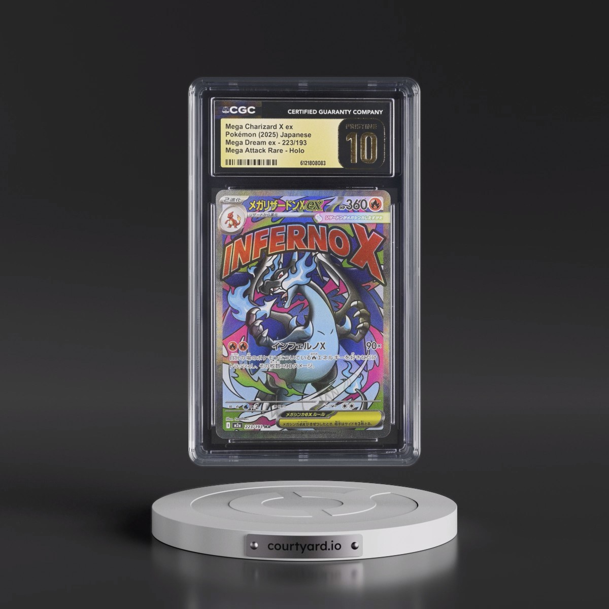 2025 Mega Dream ex - M2a #223/193 Mega Charizard X ex - Mega Attack Rare Holo (CGC 10 PRISTINE)