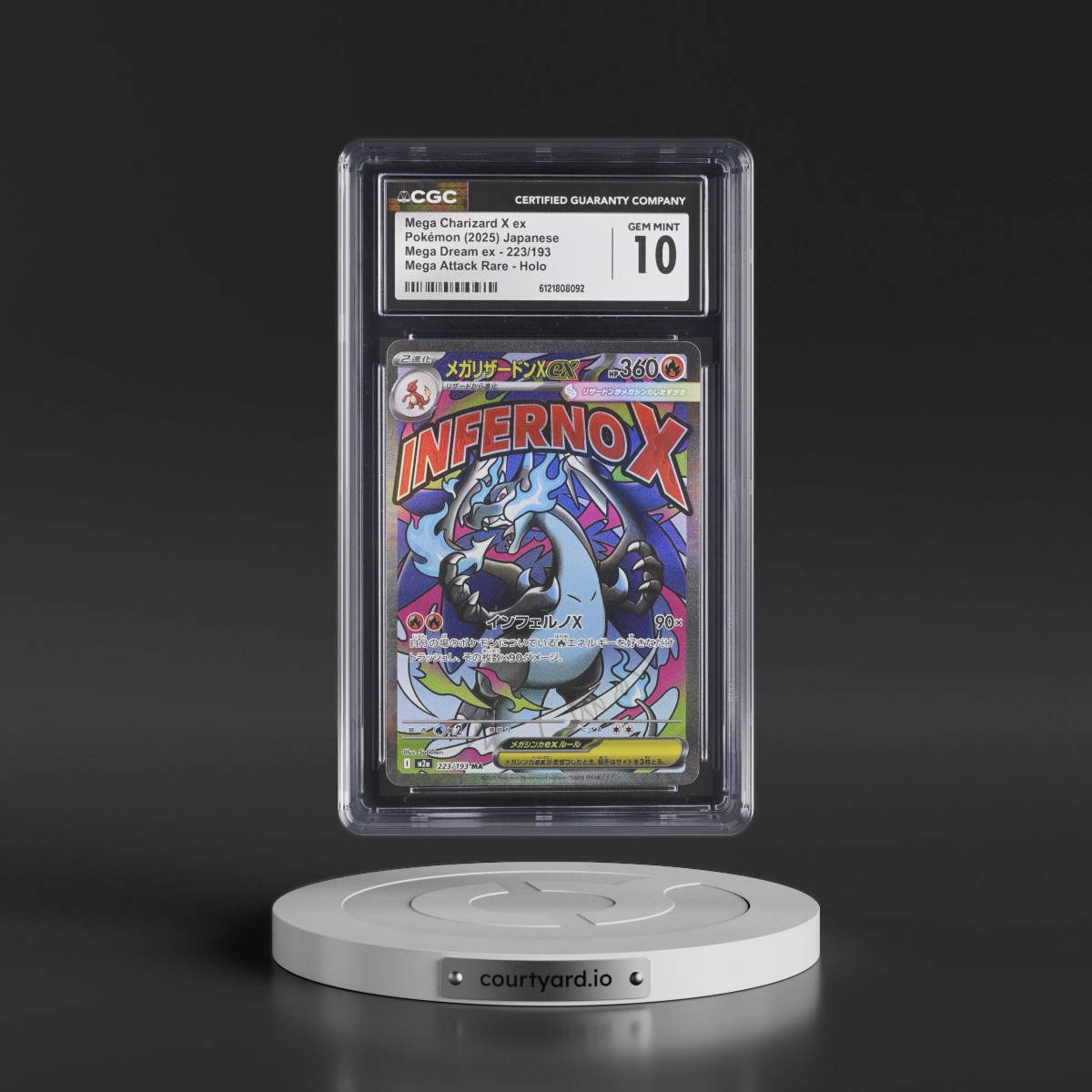 2025 Mega Dream ex - M2a #223/193 Mega Charizard X ex - Mega Attack Rare Holo (CGC 10 GEM MINT)