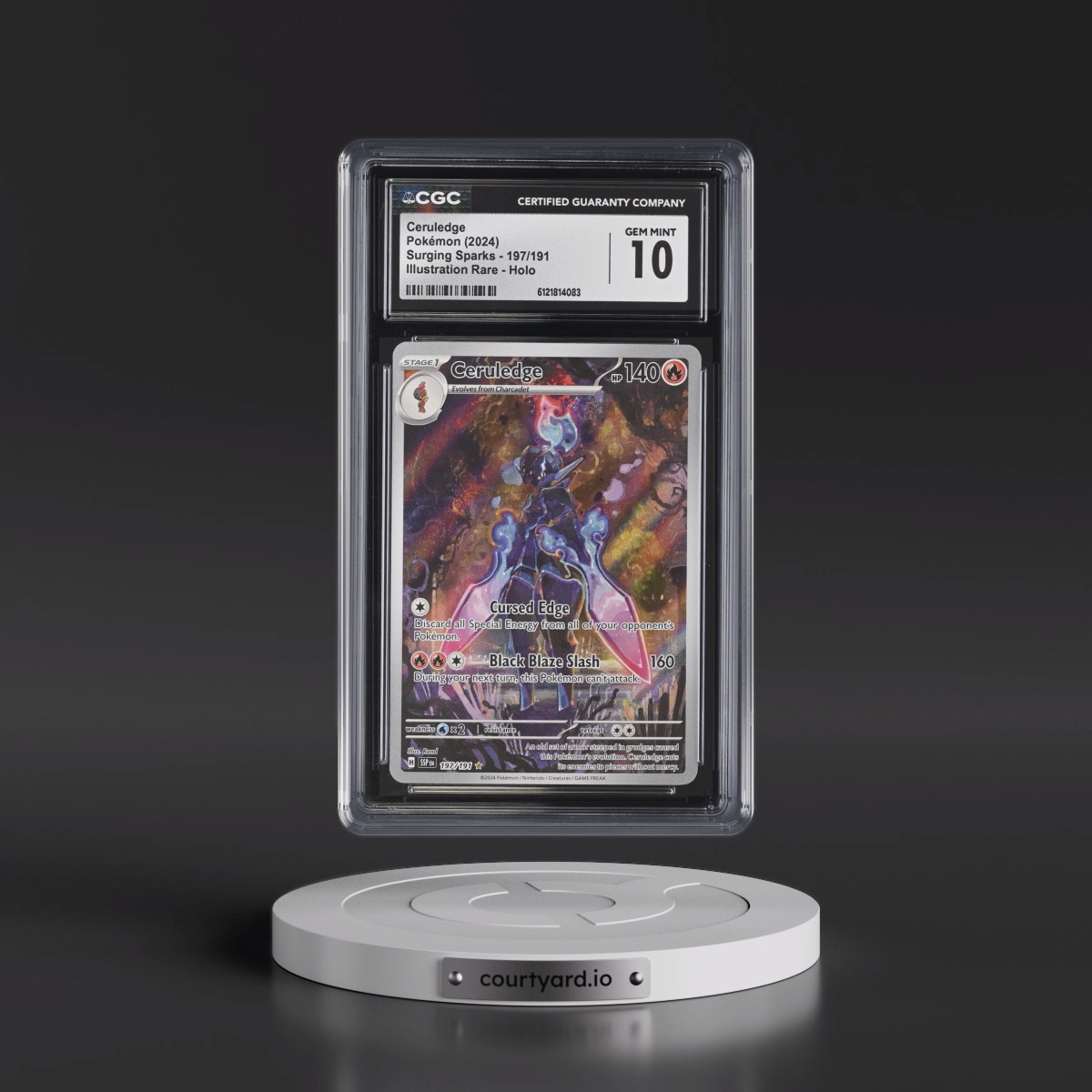 2024 Surging Sparks - SSP EN #197/191 Ceruledge - Illustration Rare Holo (CGC 10 GEM MINT)