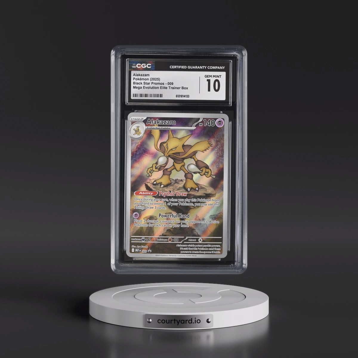 2025 Black Star Promos - Mega Evolution MEP EN #009 Alakazam - Mega Evolution Elite Trainer Box (Holo) (CGC 10 GEM MINT)