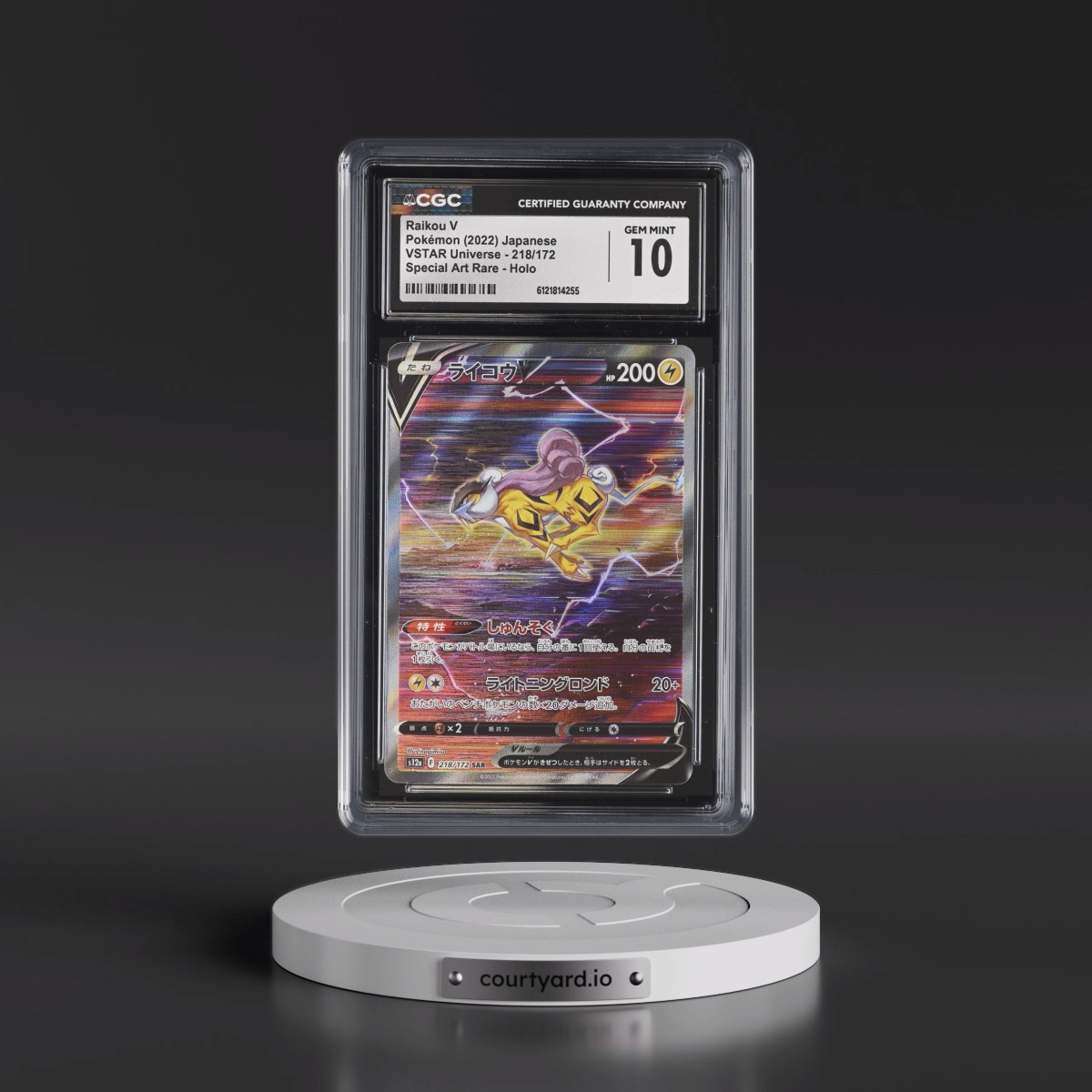 2022 VSTAR Universe #218/172 Raikou V - Special Art Rare Holo (CGC 10 GEM MINT)