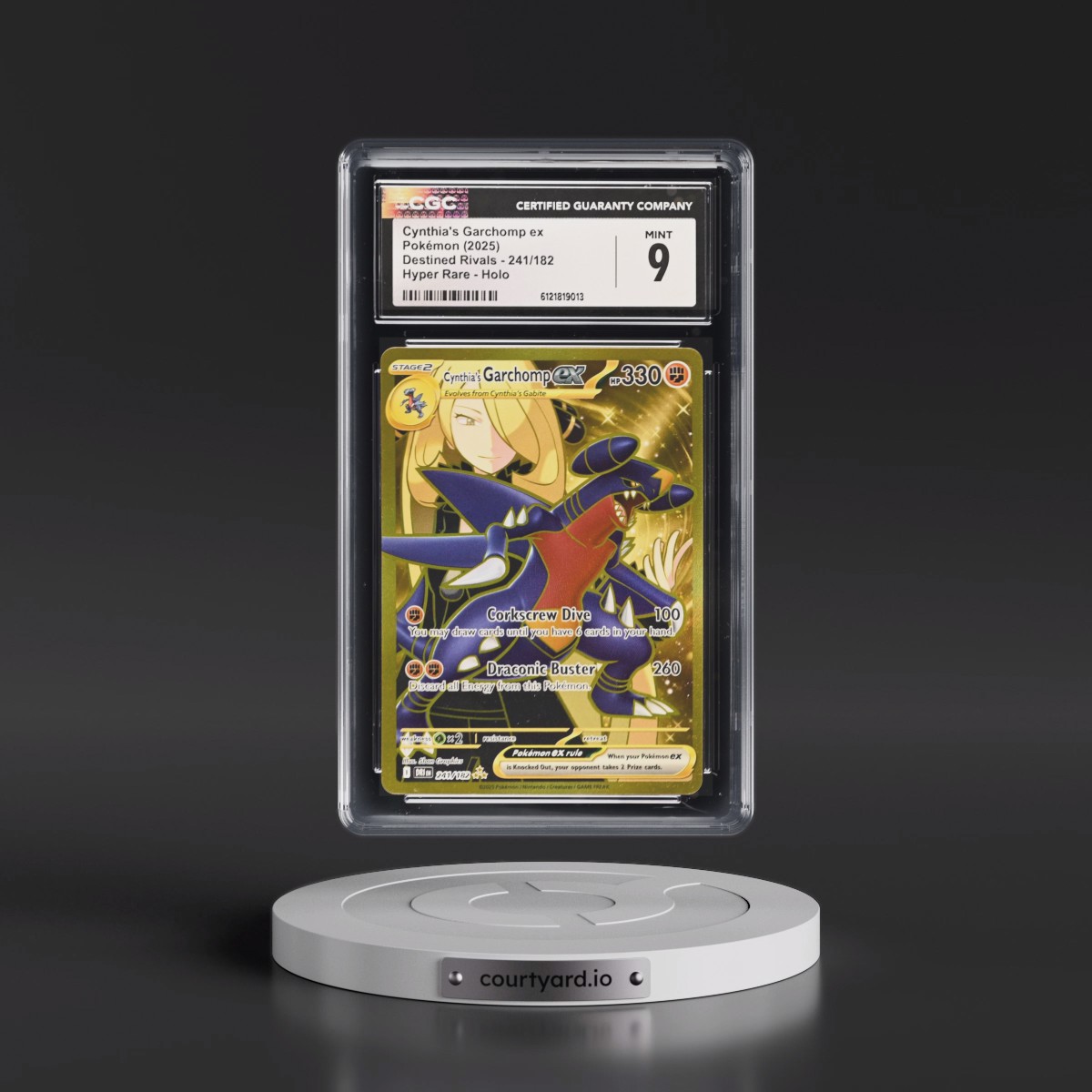 2025 Destined Rivals - DRI EN #241/182 Cynthia's Garchomp ex - Hyper Rare Holo (CGC 9 MINT)