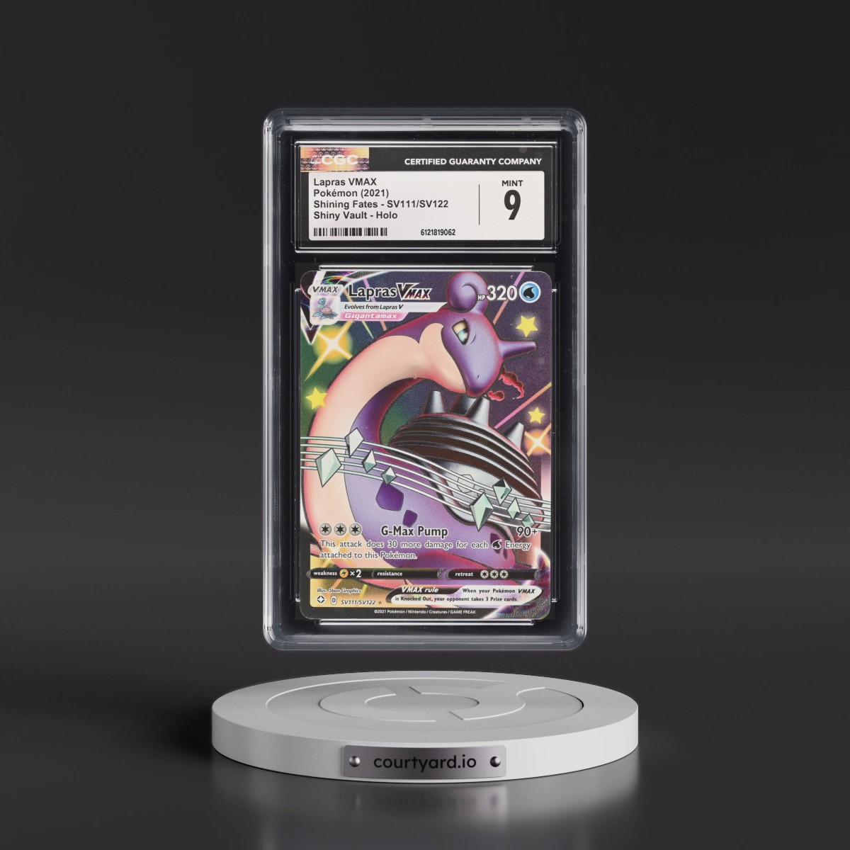2021 Shining Fates #SV111/SV122 Lapras VMAX - Shiny Vault Holo (CGC 9 MINT)