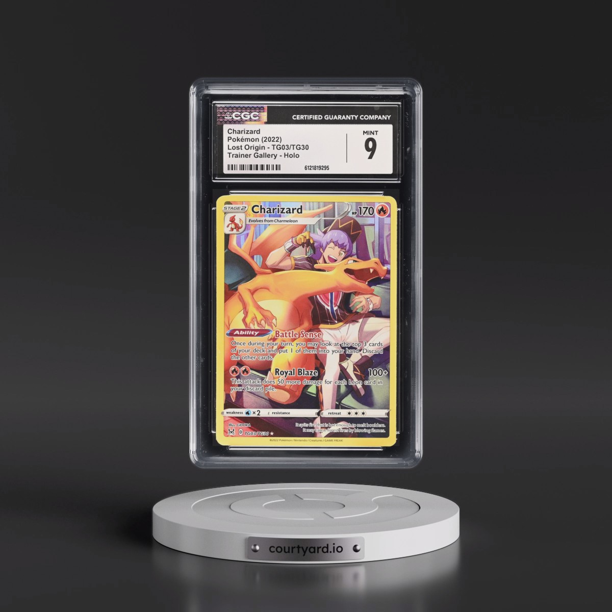 2022 Lost Origin #TG03/TG30 Charizard - Trainer Gallery Holo (CGC 9 MINT)