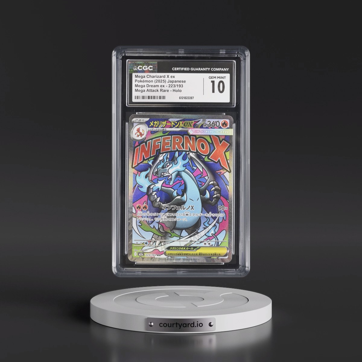 2025 Mega Dream ex - M2a #223/193 Mega Charizard X ex - Mega Attack Rare Holo (CGC 10 GEM MINT)