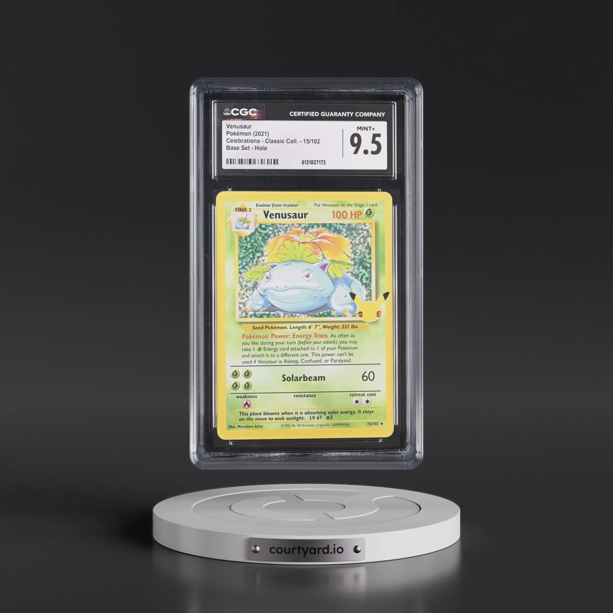 2021 Celebrations - Classic Collection #15/102 Venusaur - Base Set Holo (CGC 9.5 MINT+)