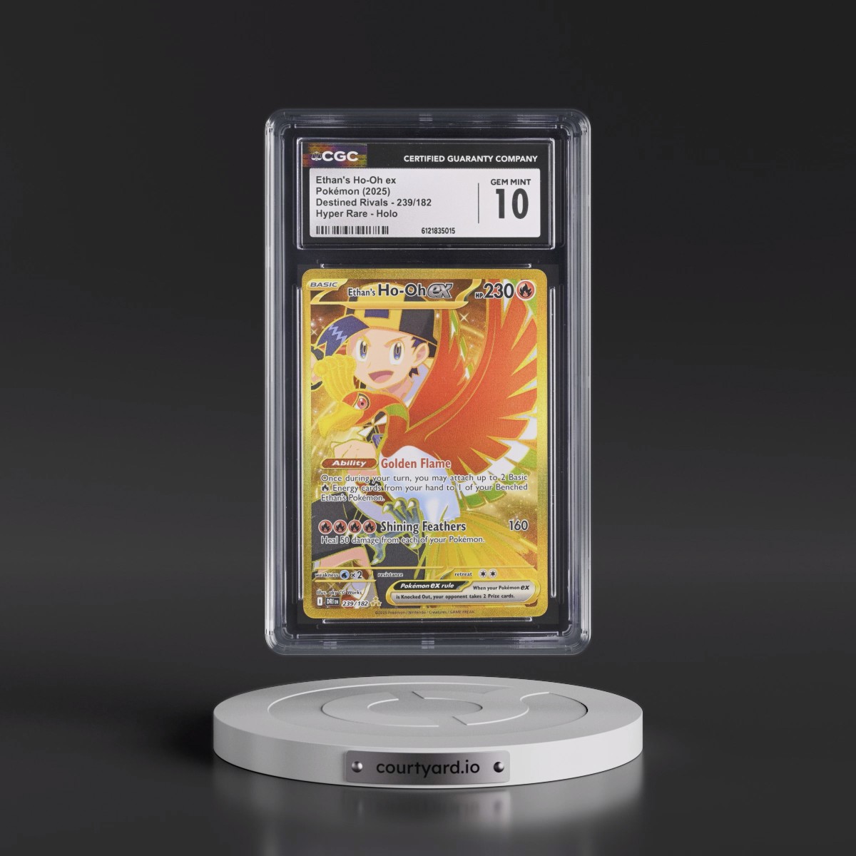 2025 Destined Rivals - DRI EN #239/182 Ethan's Ho-Oh ex - Hyper Rare Holo (CGC 10 GEM MINT)