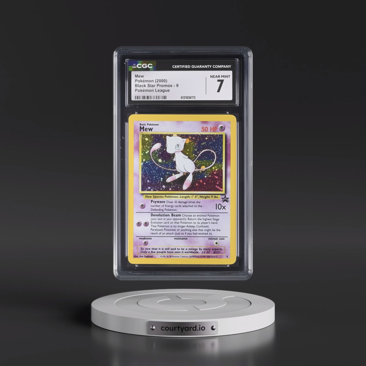 1999 Black Star Promos #9 Mew - Pokémon League (Holo) (CGC 7 NM)