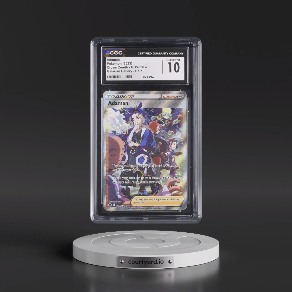 2023 Crown Zenith #GG57/GG70 Adaman - Galarian Gallery Holo (CGC 10 GEM MINT)