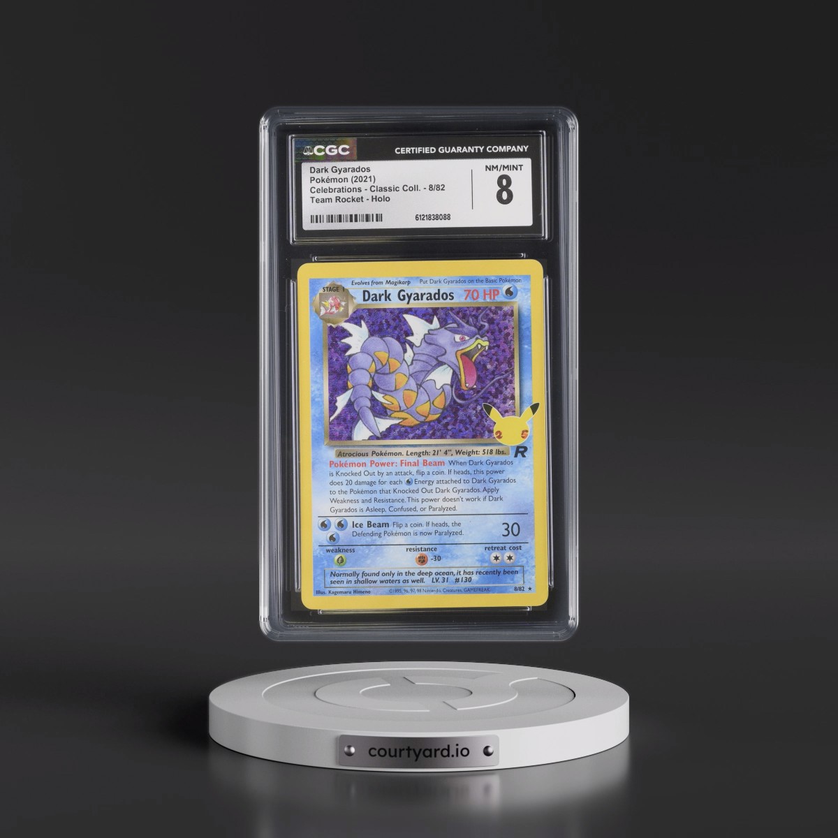 2021 Celebrations - Classic Collection #8/82 Dark Gyarados - Team Rocket Holo (CGC 8 NM-MT)