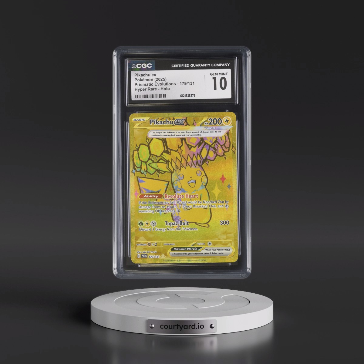 2024 Prismatic Evolutions - PRE EN #179/131 Pikachu ex - Hyper Rare Holo (CGC 10 GEM MINT)