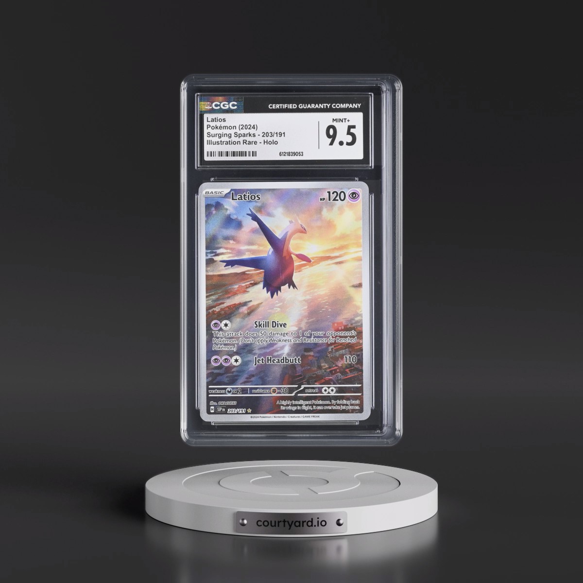 2024 Surging Sparks - SSP EN #203/191 Latios - Illustration Rare Holo (CGC 9.5 MINT+)
