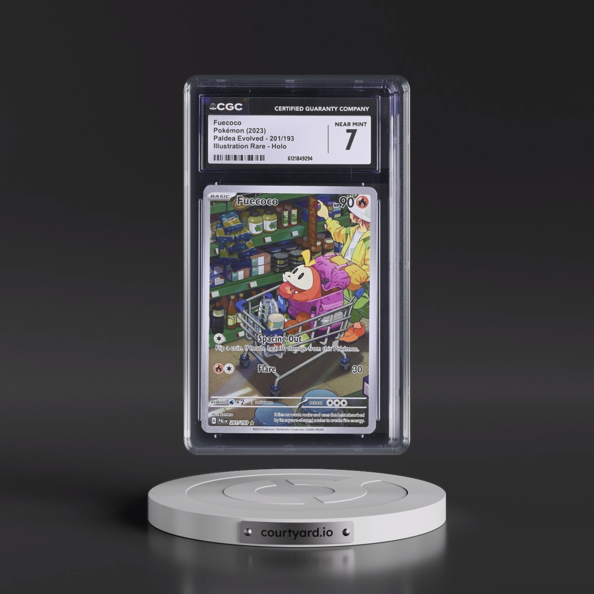 2023 Paldea Evolved - PAL EN #201/193 Fuecoco - Illustration Rare Holo (CGC 7 NM)