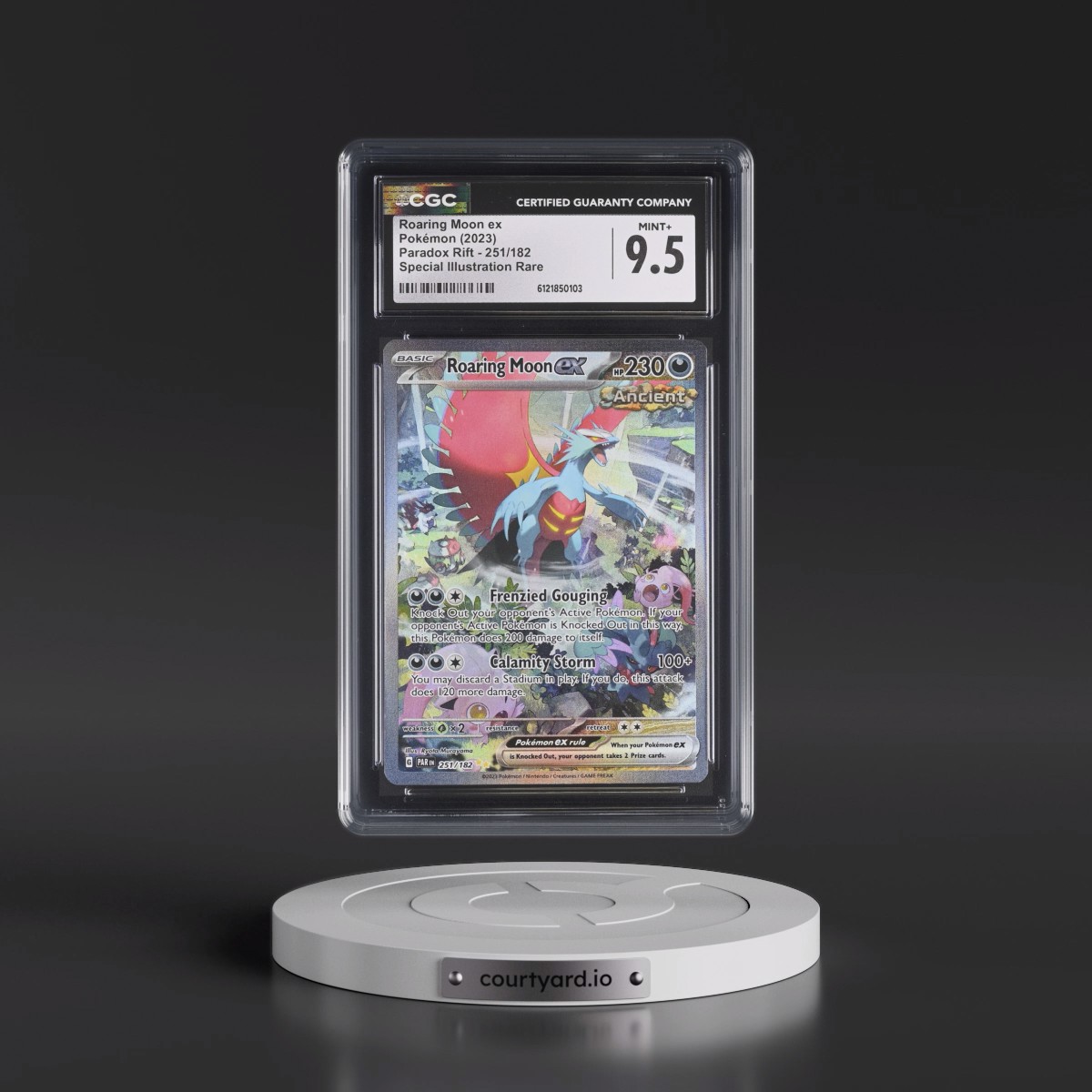 2023 Paradox Rift - PAR EN #251/182 Roaring Moon ex - Special Illustration Rare (Holo) (CGC 9.5 MINT+)