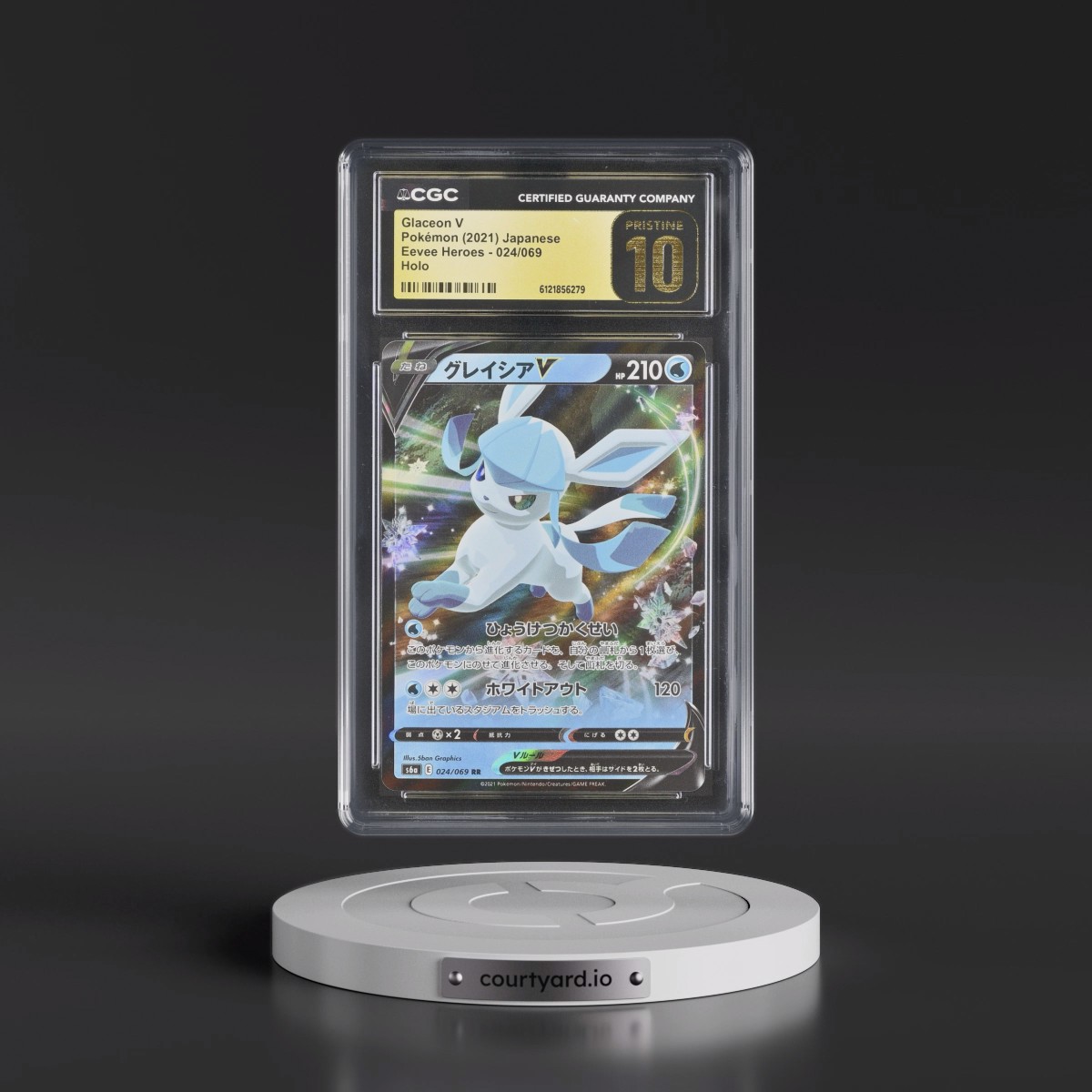 2021 Eevee Heroes #024/069 Glaceon V - Holo (CGC 10 PRISTINE)