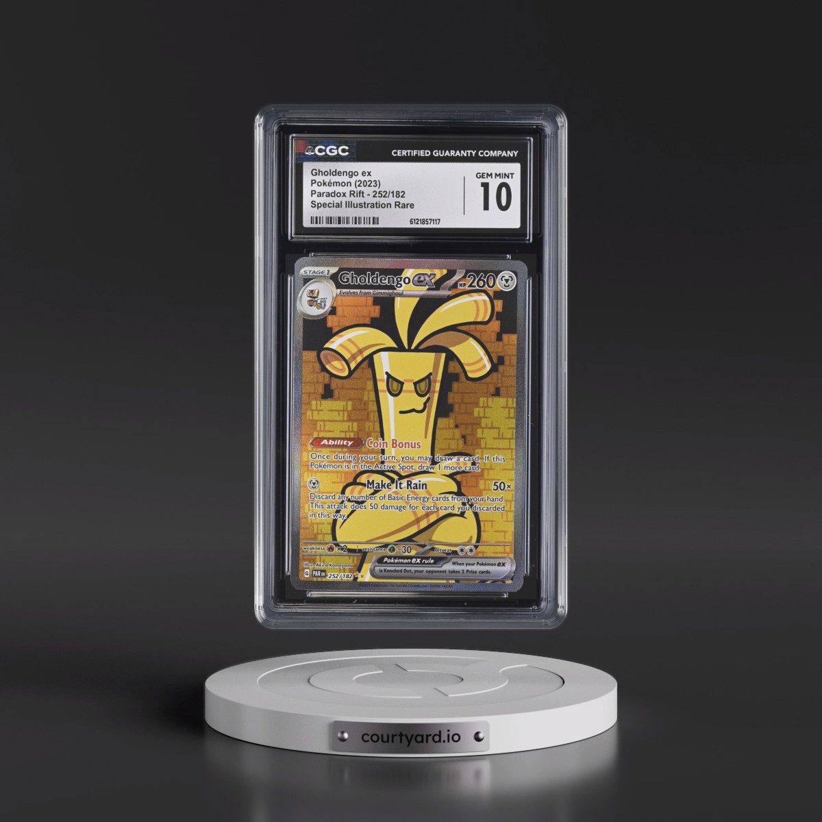 2023 Paradox Rift - PAR EN #252/182 Gholdengo ex - Special Illustration Rare (Holo) (CGC 10 GEM MINT)