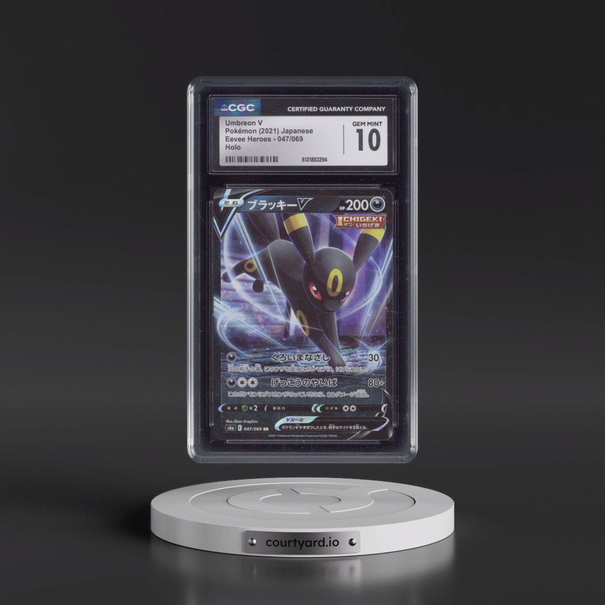 2021 Eevee Heroes #047/069 Umbreon V - Holo (CGC 10 GEM MINT)
