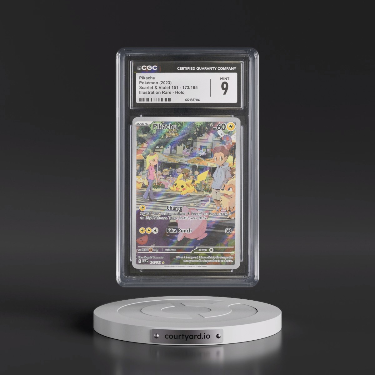2023 Scarlet & Violet 151 - MEW EN #173/165 Pikachu - Illustration Rare Holo (CGC 9 MINT)