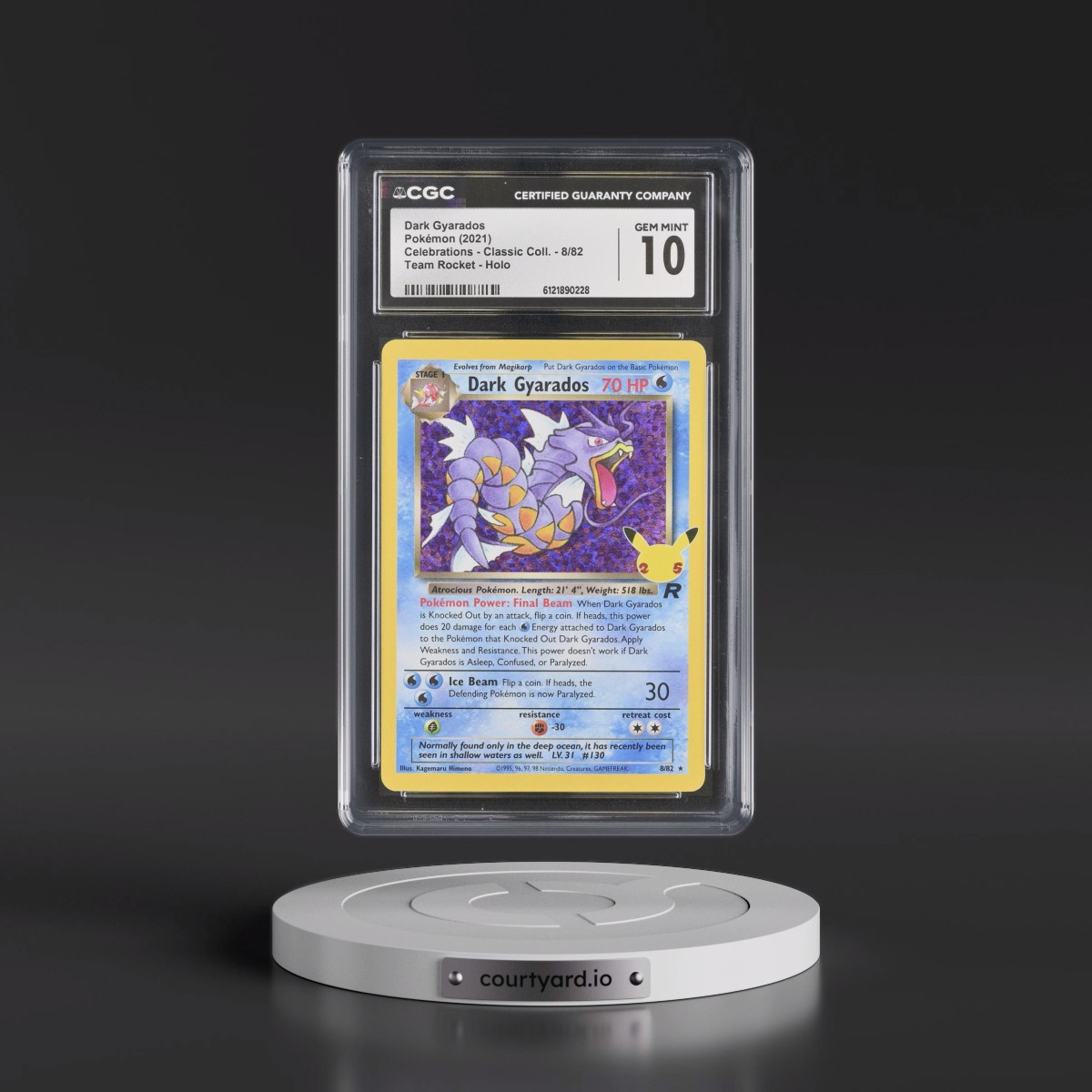 2021 Celebrations - Classic Collection #8/82 Dark Gyarados - Team Rocket Holo (CGC 10 GEM MINT)
