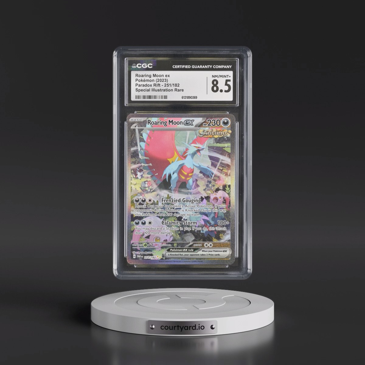 2023 Paradox Rift - PAR EN #251/182 Roaring Moon ex - Special Illustration Rare (Holo) (CGC 8.5 NM-MT+)