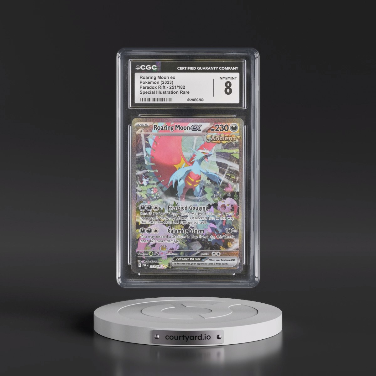 2023 Paradox Rift - PAR EN #251/182 Roaring Moon ex - Special Illustration Rare (Holo) (CGC 8 NM-MT)