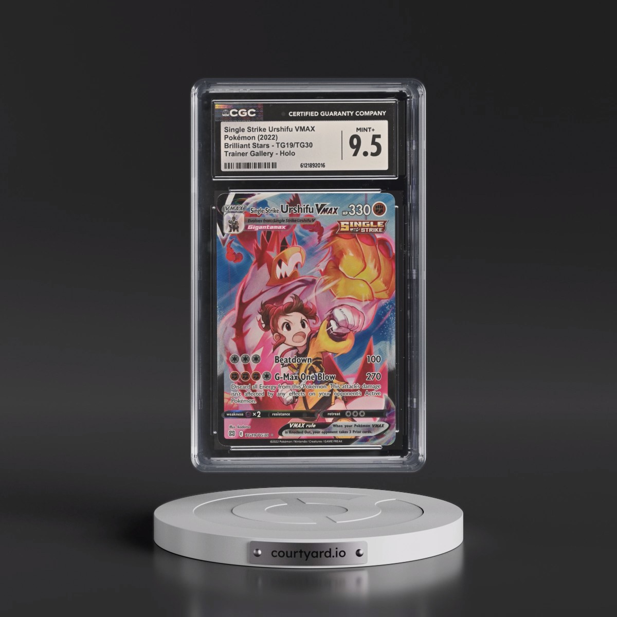 2022 Brilliant Stars #TG19/TG30 Single Strike Urshifu VMAX - Trainer Gallery Holo (CGC 9.5 MINT+)