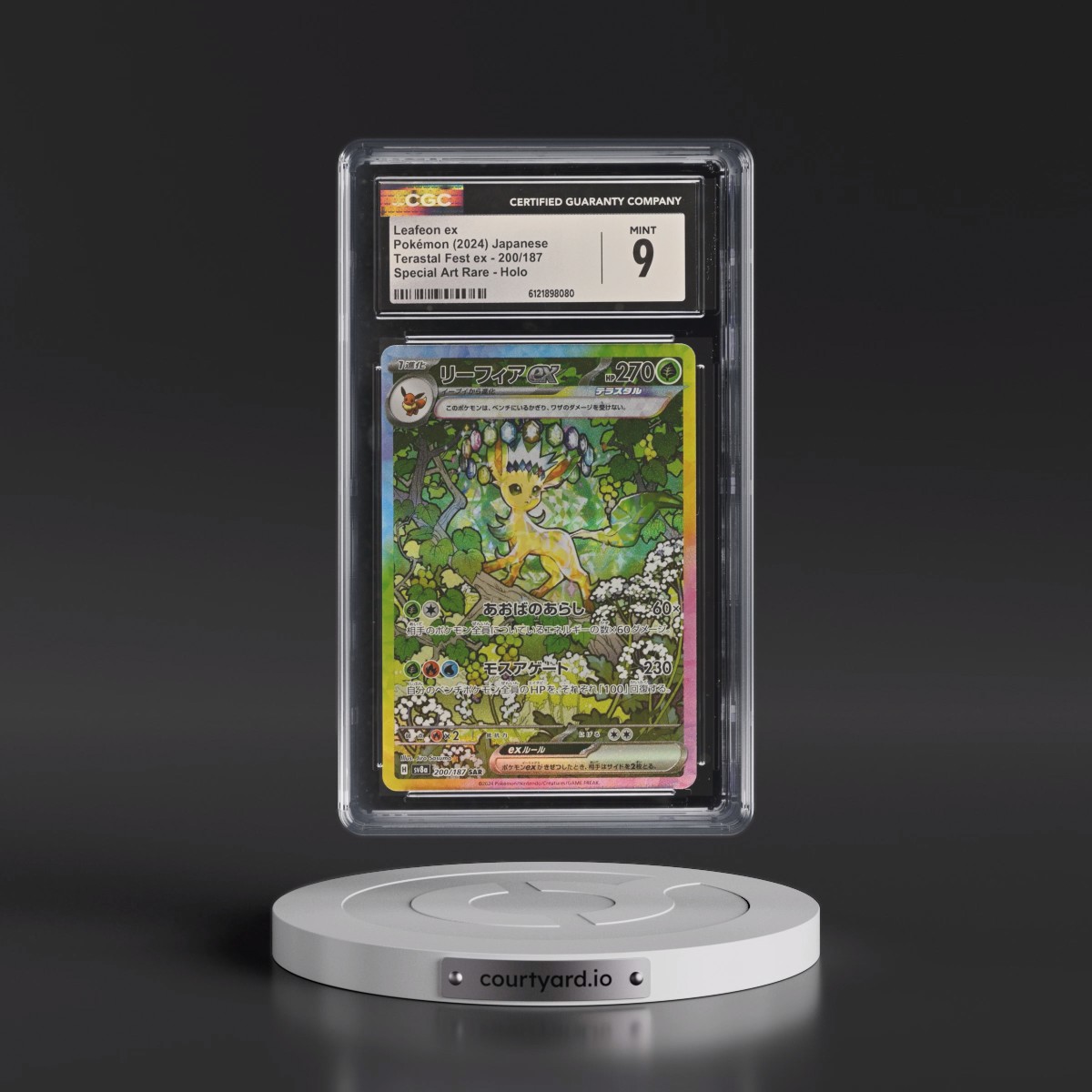 2024 High Class Pack: Terastal Fest ex - sv8a #200/187 Leafeon ex - Special Art Rare Holo (CGC 9 MINT)
