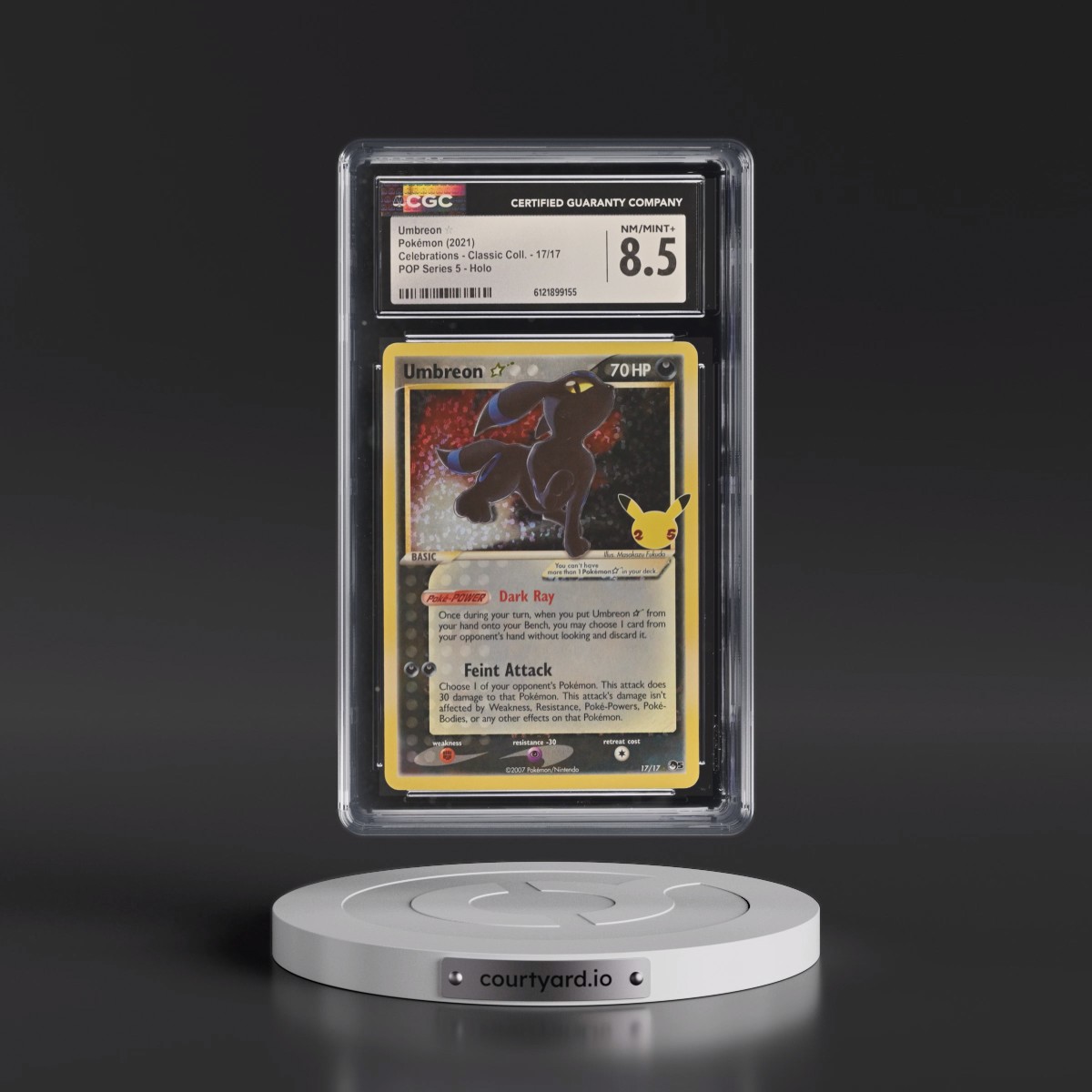 2021 Celebrations - Classic Collection #17/17 Umbreon â?? - POP Series 5 Holo (CGC 8.5 NM-MT+)
