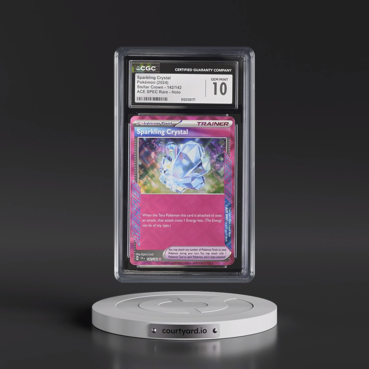 2024 Stellar Crown - SCR EN Sparkling Crystal - ACE SPEC Rare Holo #142/142 CGC 10
