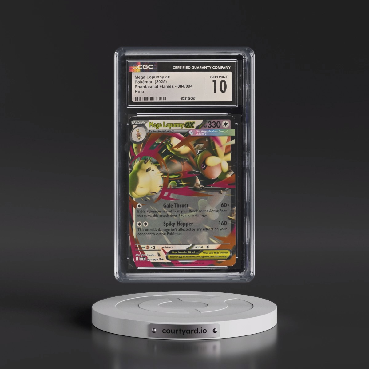 2025 Phantasmal Flames - PFL EN #084/094 Mega Lopunny ex - Holo (CGC 10 GEM MINT)