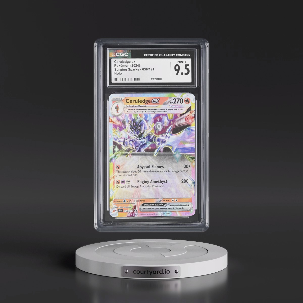 2024 Surging Sparks - SSP EN #036/191 Ceruledge ex - Holo (CGC 9.5 MINT+)