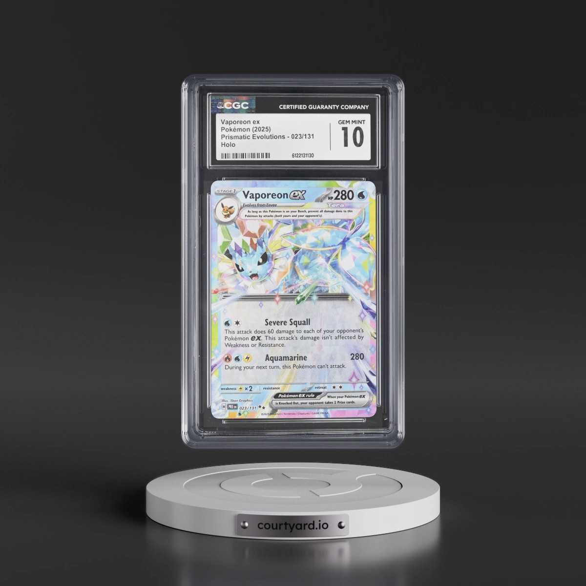 2024 Prismatic Evolutions - PRE EN #023/131 Vaporeon ex - Holo (CGC 10 GEM MINT)