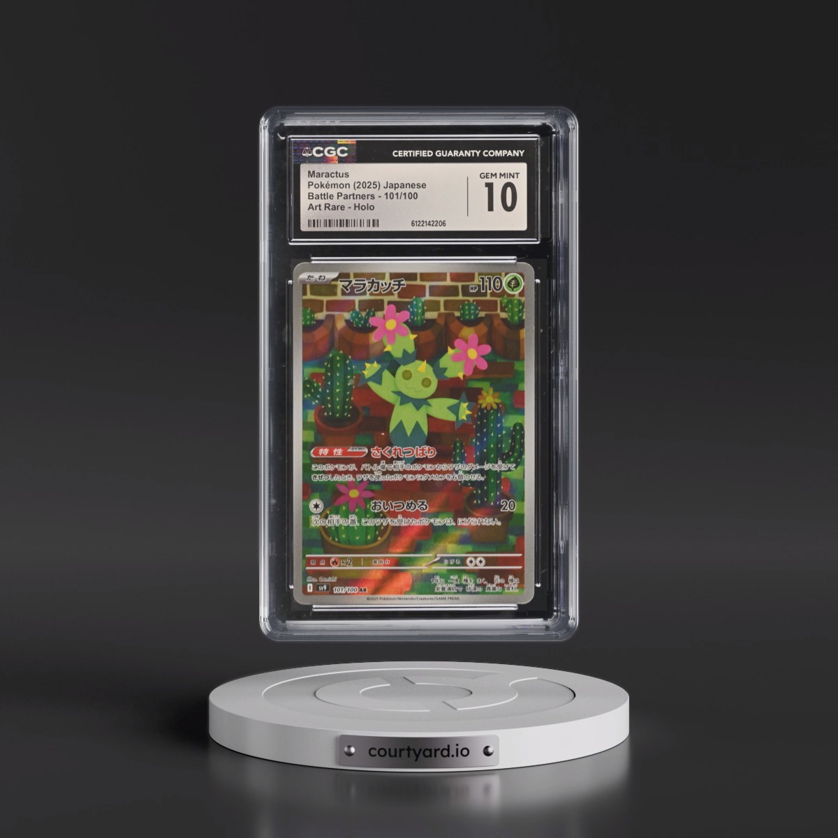 2025 Battle Partners - sv9 #101/100 Maractus - Art Rare Holo (CGC 10 GEM MINT)