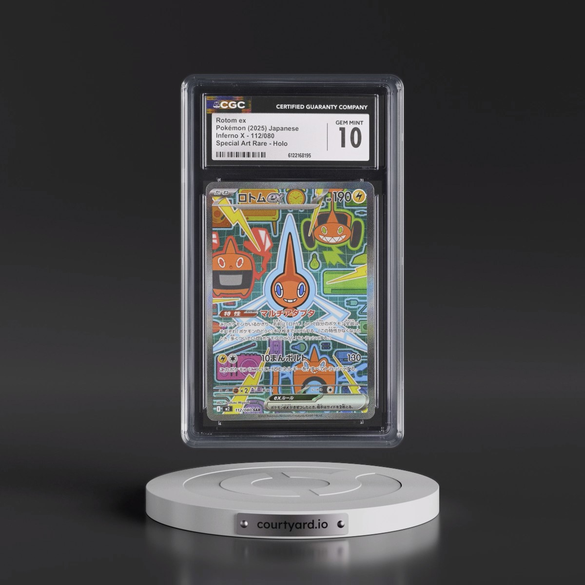 2025 Inferno X - M2 #112/080 Rotom ex - Special Art Rare Holo (CGC 10 GEM MINT)