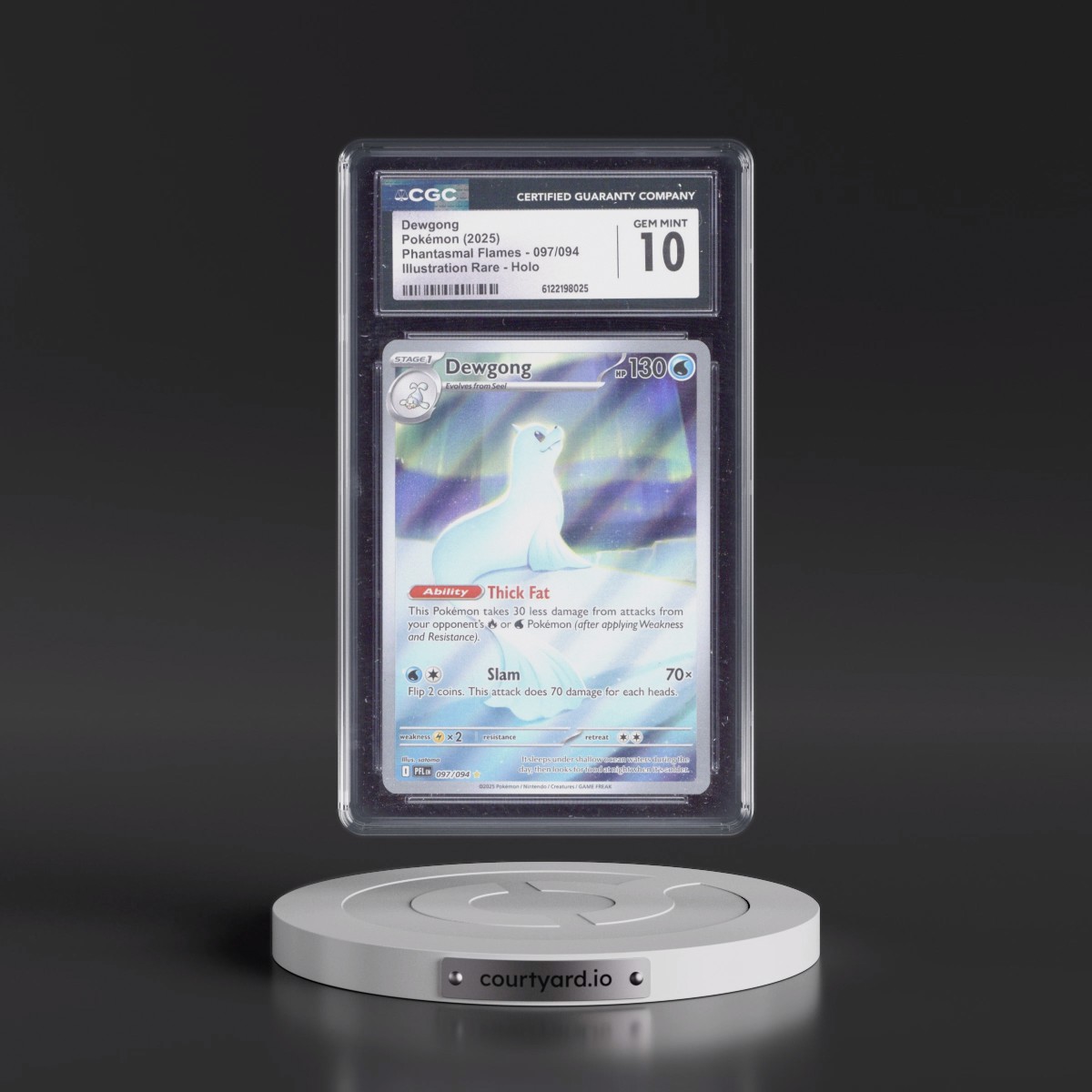 2025 Phantasmal Flames - PFL EN #097/094 Dewgong - Illustration Rare Holo (CGC 10 GEM MINT)