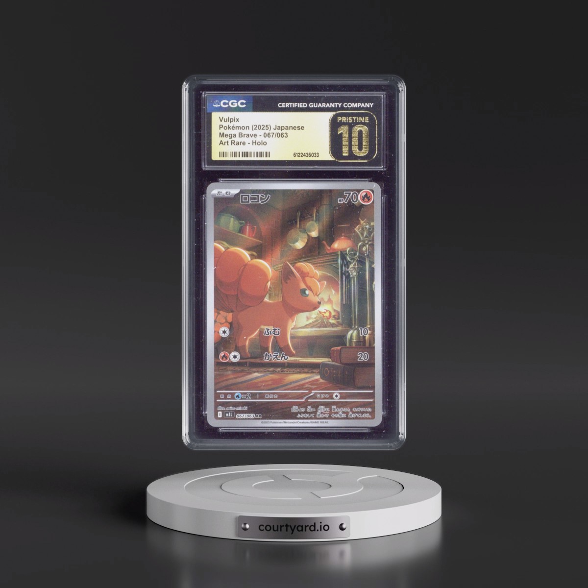 2025 Mega Brave - M1L #067/063 Vulpix - Art Rare Holo (CGC 10 PRISTINE)