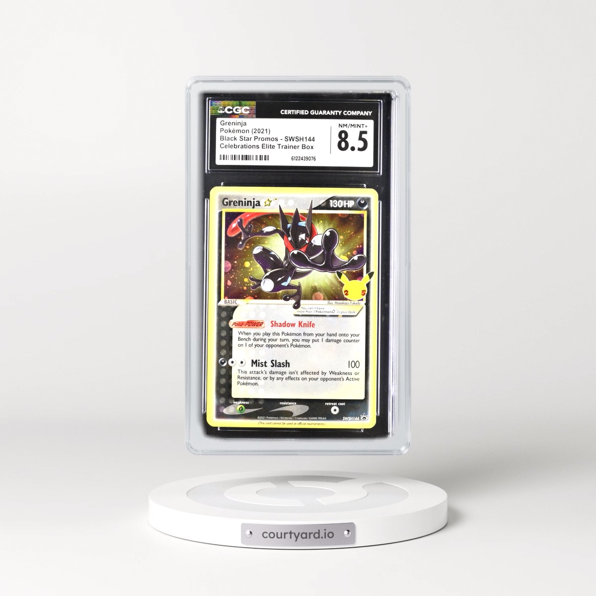 2017 Black Star Promos - Sword & Shield #SWSH144 Greninja â - Celebrations Elite Trainer Box (Cosmos Holo) (CGC 8.5 NM-MT+)