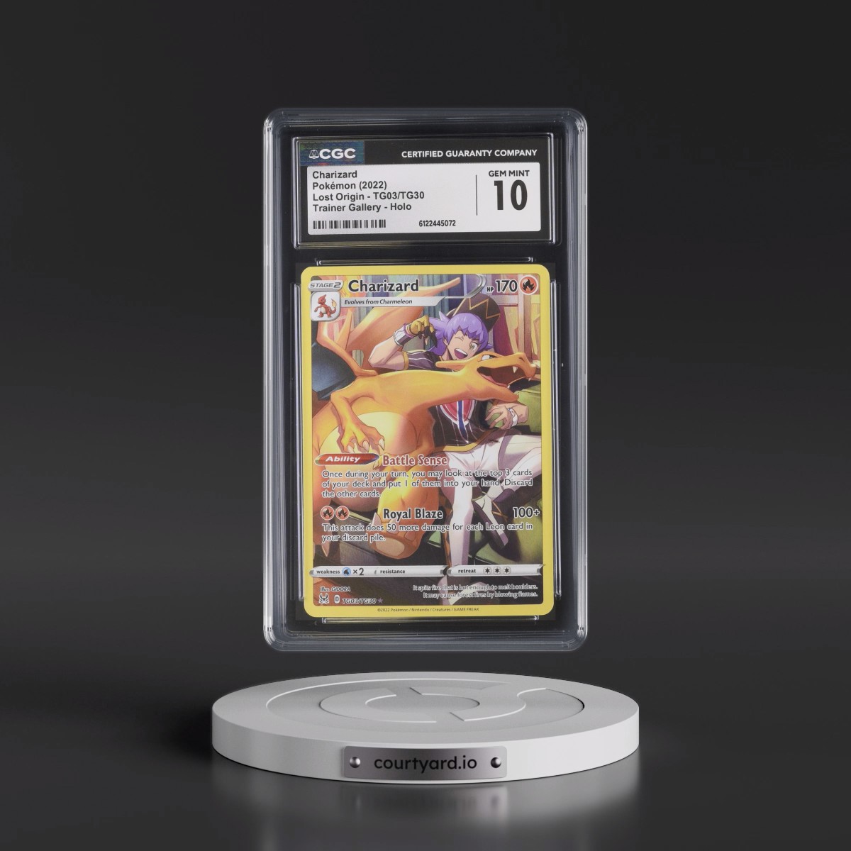 2022 Lost Origin #TG03/TG30 Charizard - Trainer Gallery Holo (CGC 10 GEM MINT)