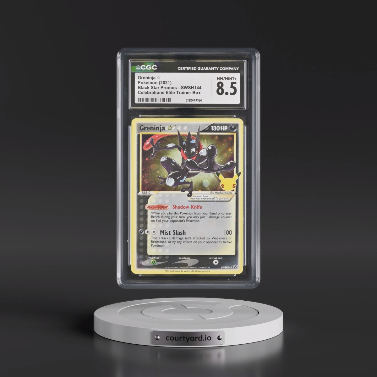 2017 Black Star Promos - Sword & Shield #SWSH144 Greninja â - Celebrations Elite Trainer Box (Cosmos Holo) (CGC 8.5 NM-MT+)