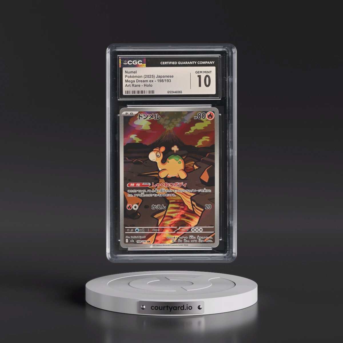 2025 Mega Dream ex - M2a #198/193 Numel - Art Rare Holo (CGC 10 GEM MINT)