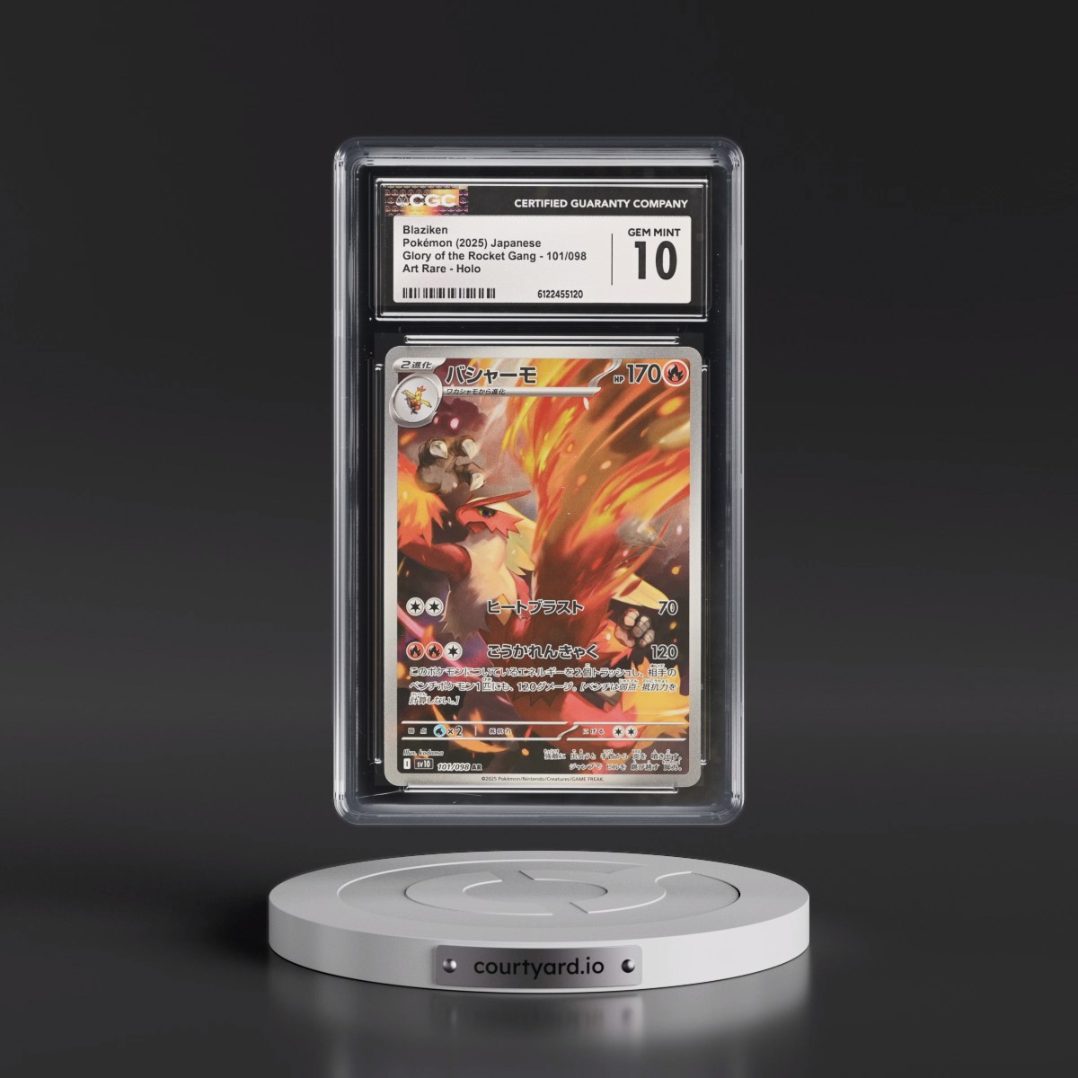 2025 Glory of the Rocket Gang - sv10 #101/098 Blaziken - Art Rare Holo (CGC 10 GEM MINT)