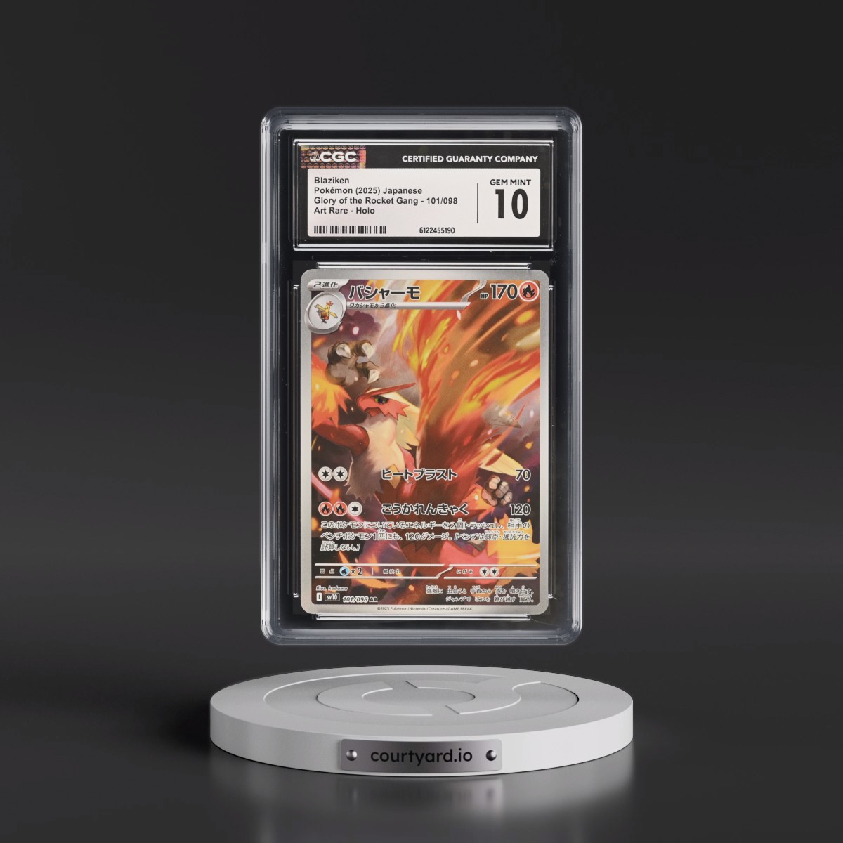 2025 Glory of the Rocket Gang - sv10 #101/098 Blaziken - Art Rare Holo (CGC 10 GEM MINT)