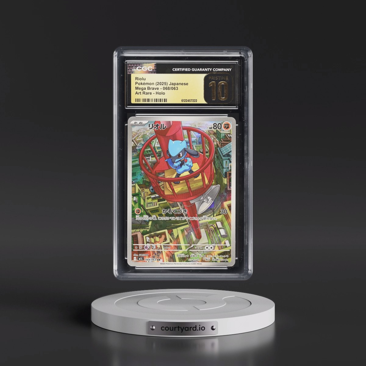 2025 Mega Brave - M1L #068/063 Riolu - Art Rare Holo (CGC 10 PRISTINE)