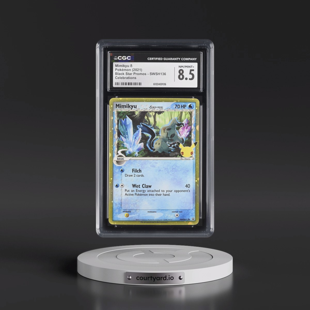 2017 Black Star Promos - Sword & Shield #SWSH136 Mimikyu ´ - Celebrations (Holo) (CGC 8.5 NM-MT+)